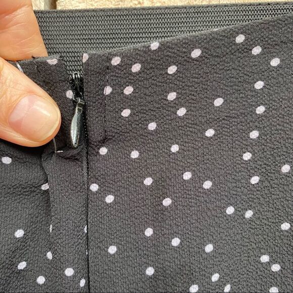 Zara Basic Polka Dot Midi Ruched Skirt Size S - Picture 10 of 12